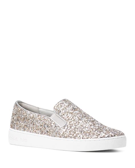 michael kors women sparkly sneakers|Michael Kors denim sneakers.